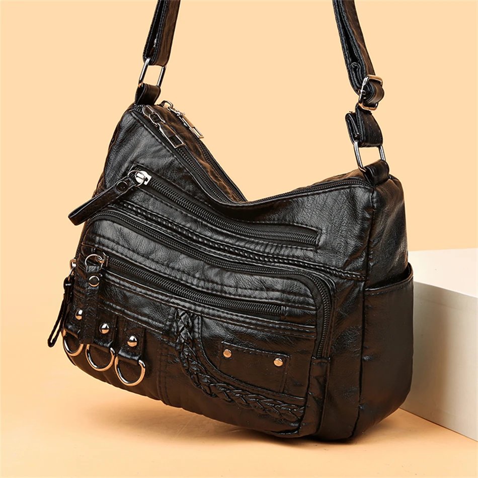 Pu Leather Luxury Purses and Handbags 2023 High Quality Women's Bag Design Multi-pocket Ladies Crossbody Shoulder Bags