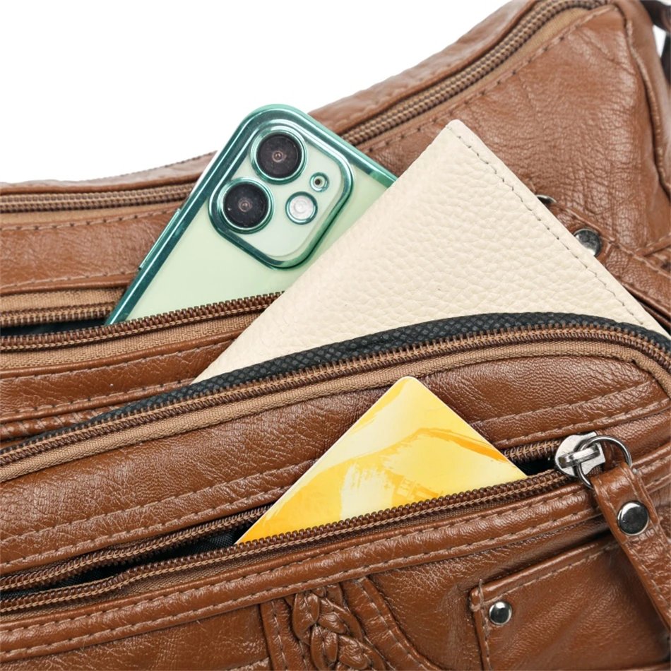 Pu Leather Luxury Purses and Handbags 2023 High Quality Women's Bag Design Multi-pocket Ladies Crossbody Shoulder Bags