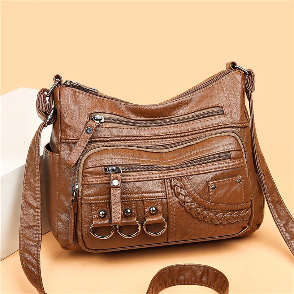 Pu Leather Luxury Purses and Handbags 2023 High Quality Women's Bag Design Multi-pocket Ladies Crossbody Shoulder Bags