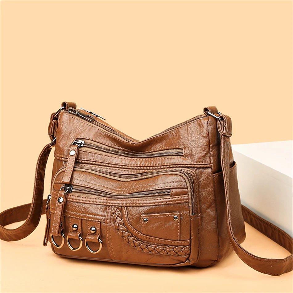 Pu Leather Luxury Purses and Handbags 2023 High Quality Women's Bag Design Multi-pocket Ladies Crossbody Shoulder Bags