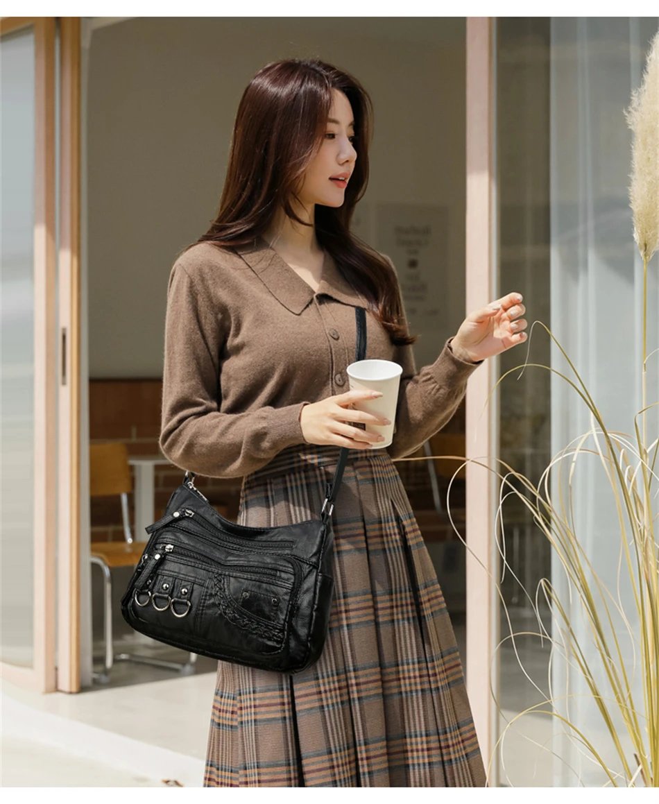 Pu Leather Luxury Purses and Handbags 2023 High Quality Women's Bag Design Multi-pocket Ladies Crossbody Shoulder Bags