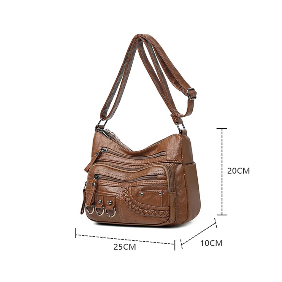 Pu Leather Luxury Purses and Handbags 2023 High Quality Women's Bag Design Multi-pocket Ladies Crossbody Shoulder Bags
