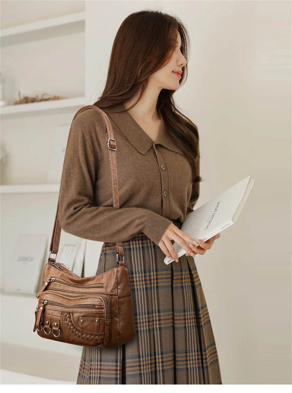 Pu Leather Luxury Purses and Handbags 2023 High Quality Women's Bag Design Multi-pocket Ladies Crossbody Shoulder Bags