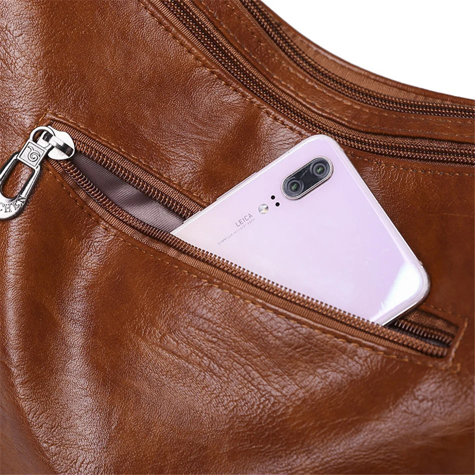 3 Layers Zippers Shoulder Handbag High Quality Big Shoulder Crossbody Bags Luxury Designer Messenger Sac Small Casual Tote Bags