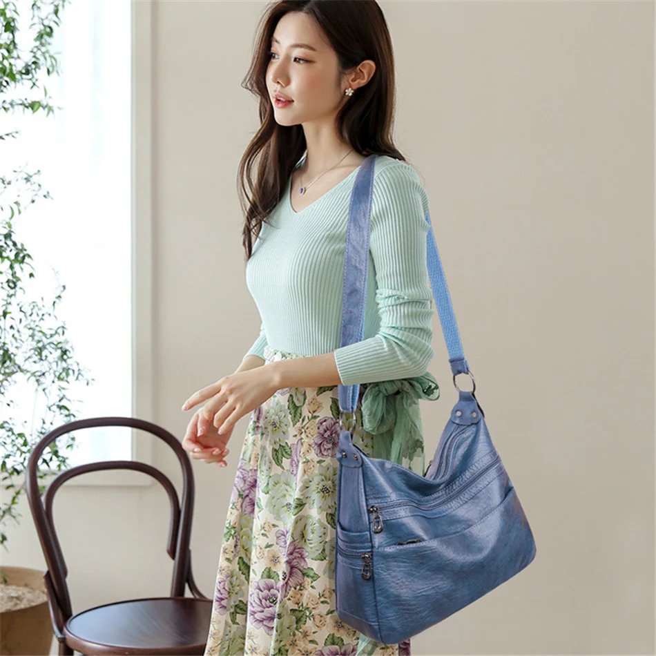 3 Layers Zippers Shoulder Handbag High Quality Big Shoulder Crossbody Bags Luxury Designer Messenger Sac Small Casual Tote Bags