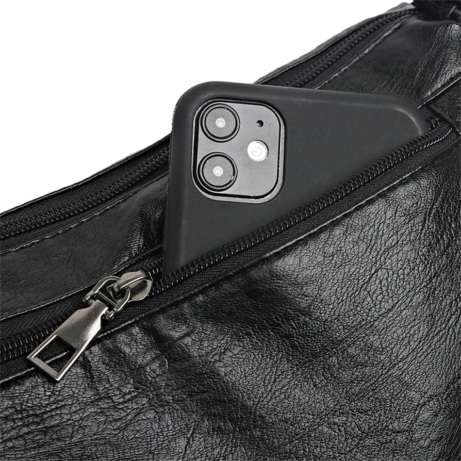 Vintage Soft Leather Luxury Purses and Handbags 2023 High Quality Women's Bag Design Multi-pocket Ladies Crossbody Shoulder Bags