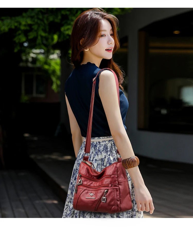 High Quality Soft Leather Handbag Wallet 2023 Luxury Designer Multi Pocket Women's One Shoulder Crossbody Bag Fashion Women Bag High Quality Soft Leather Handbag Wallet 2023 Luxury Designer Multi Pocket Women's One Shoulder Crossbody Bag Fashion Women Bag