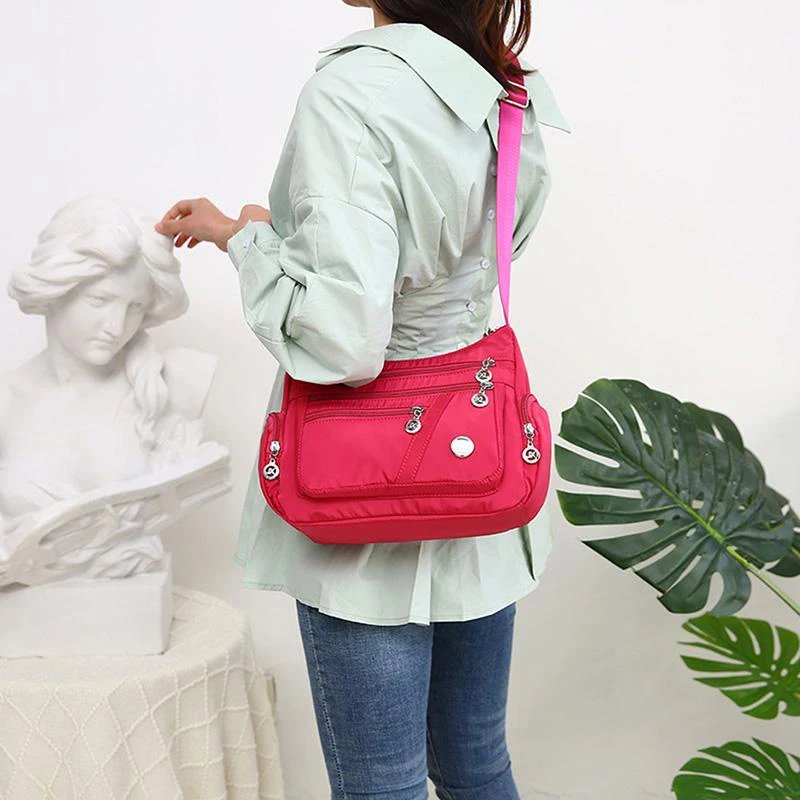 Oxford Waterproof Shoulder Bag Women Casual Crossbody Bag Multifunction Shopping Handbag Large Capacity Messenger Bag