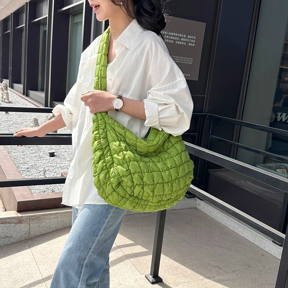 Quilted Padded Crossbody Bag for Women Pleated Bubbles Cloud Shoulder Bags Large Tote Bucket Designer Bag Ruched Handbags 2023