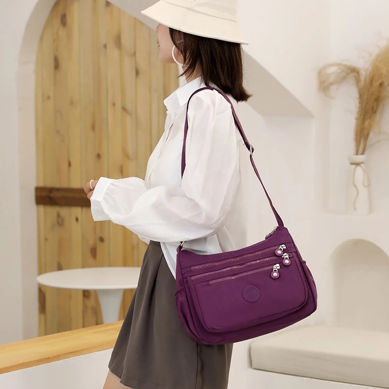 Shoulder Bag Crossbody Bag for Women Messenger Bags Waterproof Nylon Ladies Handbag