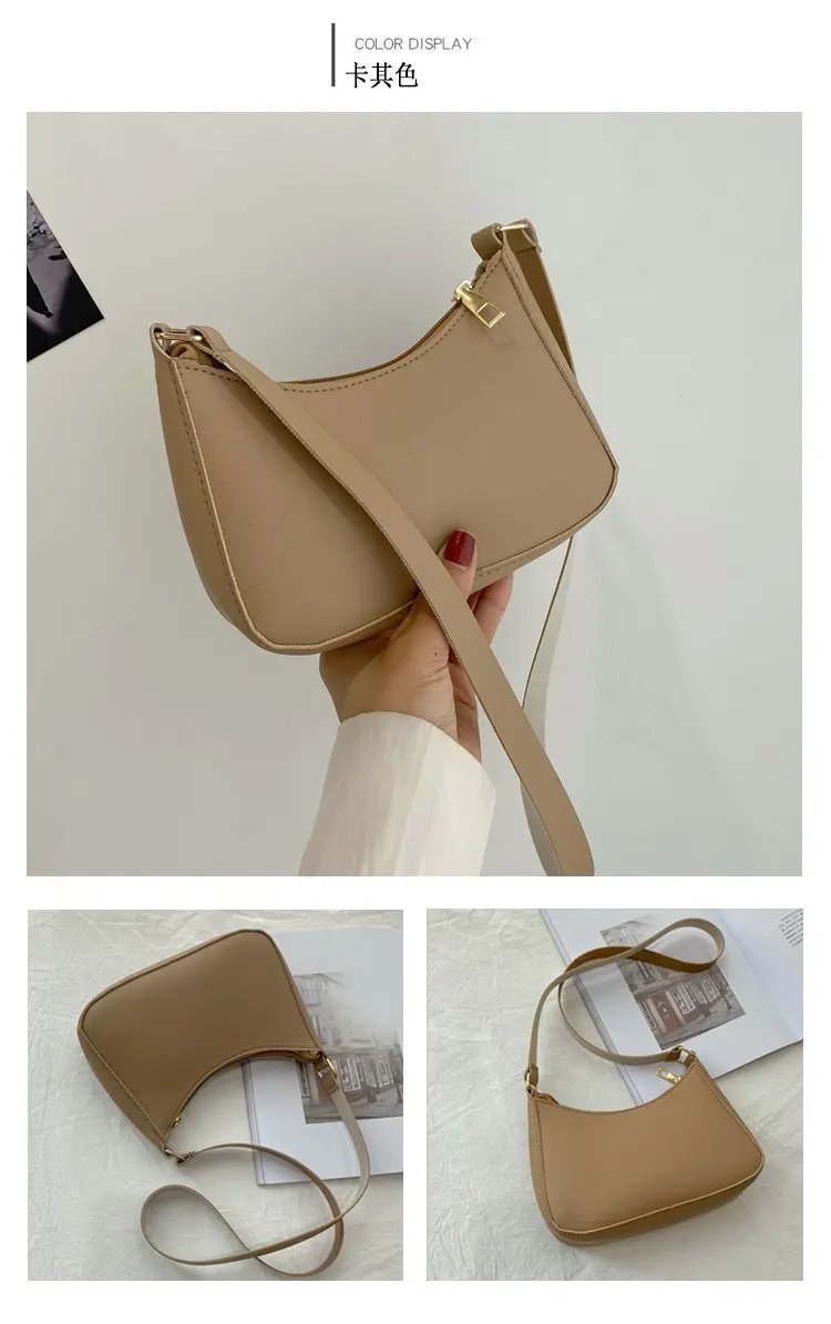 2023 New Women's Fashion Handbags Retro Solid Color PU Leather Shoulder Underarm Bag Casual Women Hobos Handbags 2023 New Women's Fashion Handbags Retro Solid Color PU Leather Shoulder Underarm Bag Casual Women Hobos Handbags