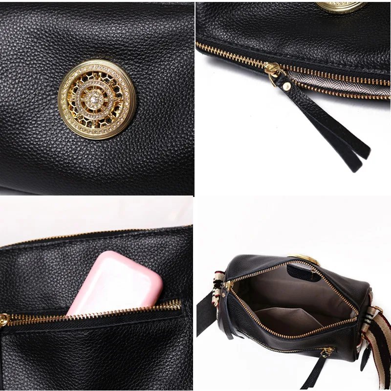Women Genuine Leather Handbags Designer Rotating metal lock Ladies Shoulder Bags Fashion New Luxury Brand Female Messenger Bag Women Genuine Leather Handbags Designer Rotating metal lock Ladies Shoulder Bags Fashion New Luxury Brand Female Messenger Bag