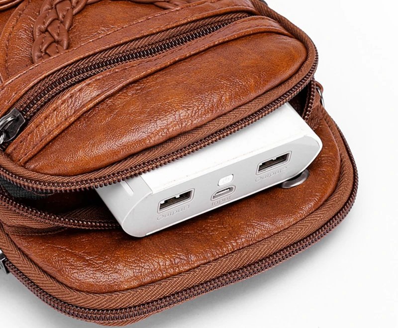 Multi-Functional Soft PU Leather Small Shoulder Bag For Women Vintage Crossbody Bag Cash Purse Cell phone Baga Handbag Purse