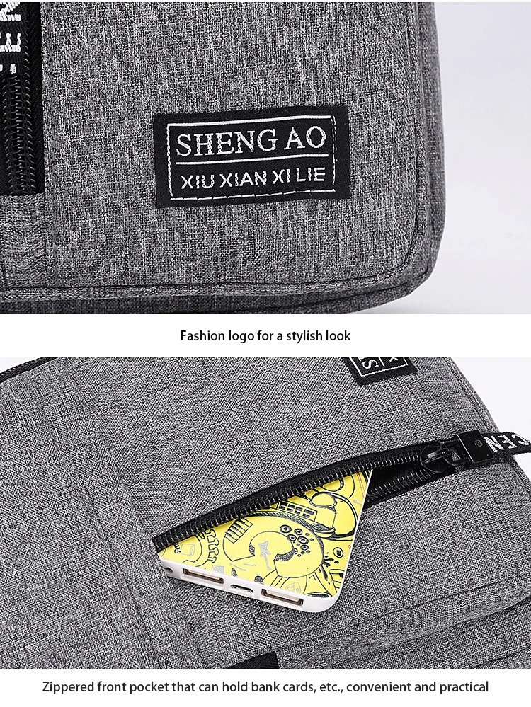 Travel Men's Handbags USB Chest Bag Designer Messenger Crossbody Bags Water-Proof Shoulder Bag Diagonal Package Sports Back Pack