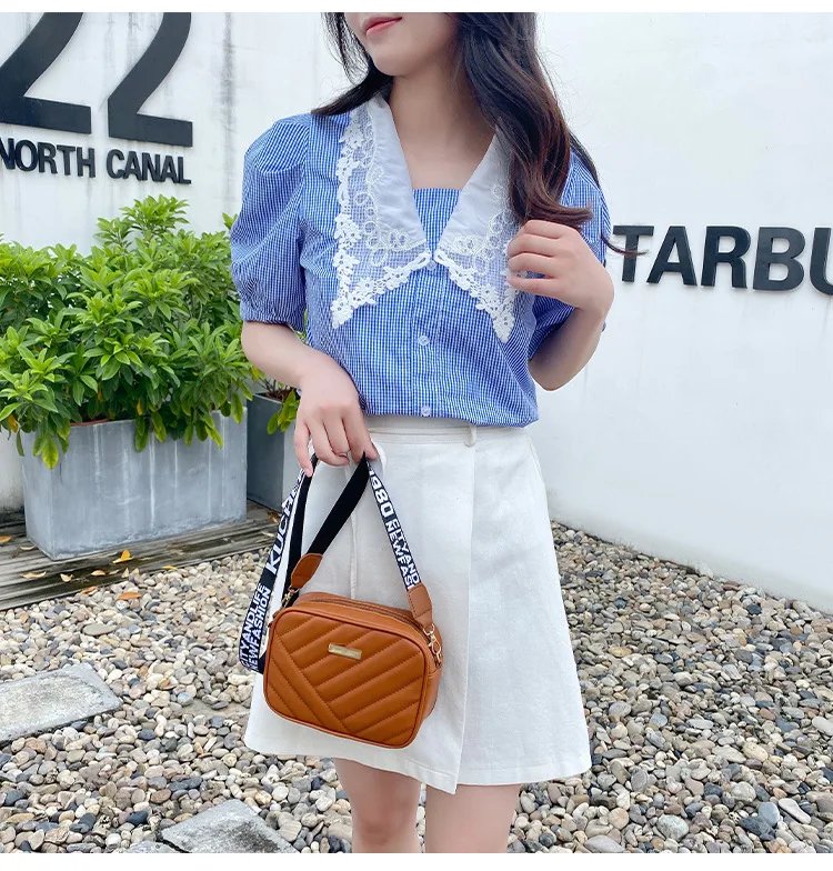 New Arrival Fashion Women's Small Crossbody Bag PU Leather Messenger Bag Zipper Handbag Purse Summer Travel Bag for Female