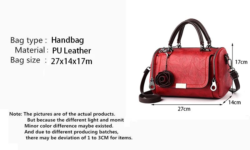 2023 New flowers Pendant  Women's fashion Boston bags single shoulder bag ladies crossbody bag PU messenger bag