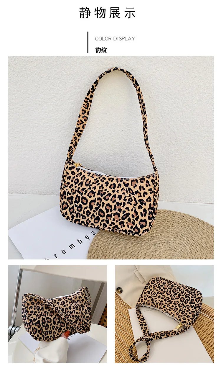 Animal Pattern Print Canvas Shoulder Underarm Bag Vintage Ladies Small Purse Handbags Casual All-match Fashion Women Square Bags Animal Pattern Print Canvas Shoulder Underarm Bag Vintage Ladies Small Purse Handbags Casual All-match Fashion Women Square Bags