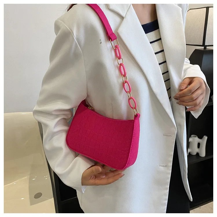 Felt Cloth Women Handbags Fashion Texture Armpit Saddle Bag 2023 New Soft Unlined Cloth One Shoulder Bag Niche Design Purses Felt Cloth Women Handbags Fashion Texture Armpit Saddle Bag 2023 New Soft Unlined Cloth One Shoulder Bag Niche Design Purses