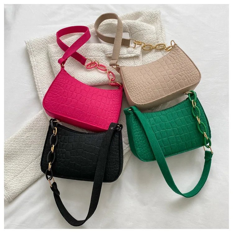 Felt Cloth Women Handbags Fashion Texture Armpit Saddle Bag 2023 New Soft Unlined Cloth One Shoulder Bag Niche Design Purses Felt Cloth Women Handbags Fashion Texture Armpit Saddle Bag 2023 New Soft Unlined Cloth One Shoulder Bag Niche Design Purses