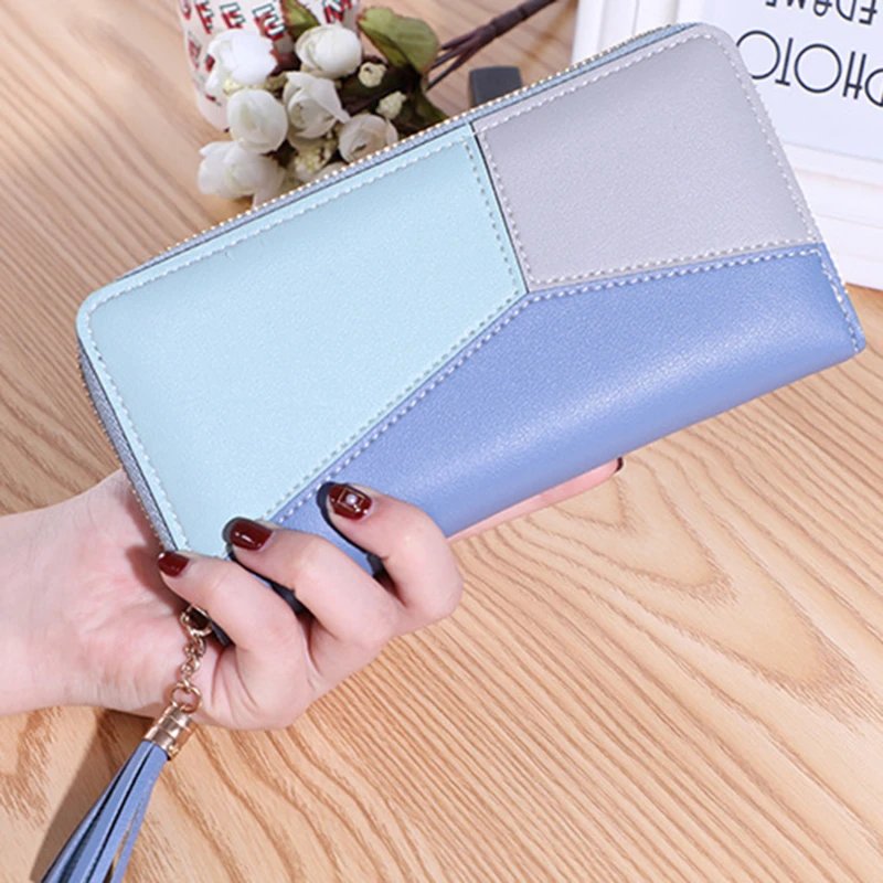 Fashion Wallets Zipper Coin Purse Lady Long Short Purses Handbags Women Clutch Cards Holder PU Leather Moneybag Billfold Wallet