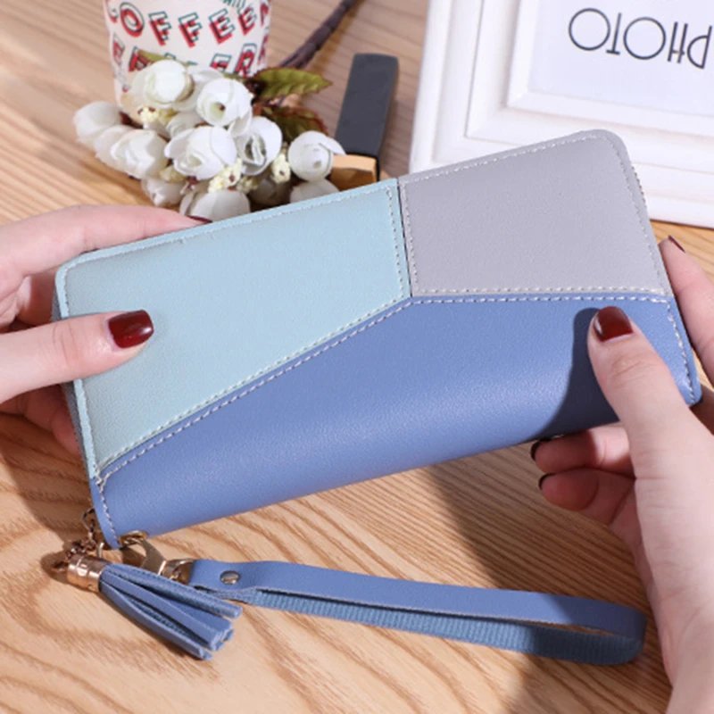 Fashion Wallets Zipper Coin Purse Lady Long Short Purses Handbags Women Clutch Cards Holder PU Leather Moneybag Billfold Wallet