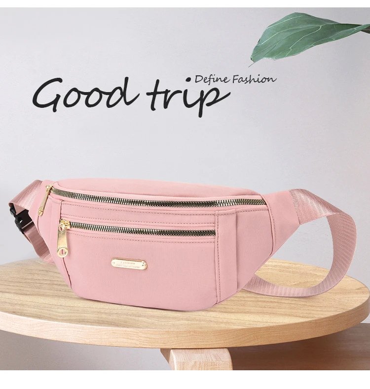 Waist Bags for Women Oxford Leisure Color Waist Bag Shoulder Crossbody Chest Bags Handbags All-match Messenger Belt Bags