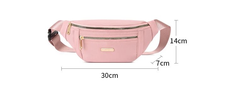 Waist Bags for Women Oxford Leisure Color Waist Bag Shoulder Crossbody Chest Bags Handbags All-match Messenger Belt Bags