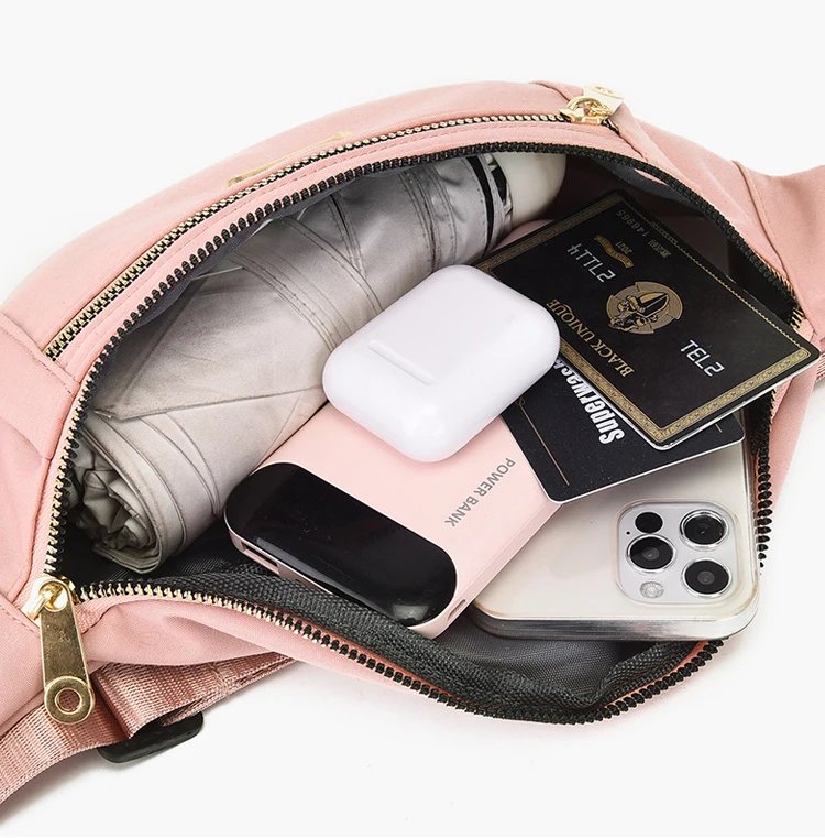 Waist Bags for Women Oxford Leisure Color Waist Bag Shoulder Crossbody Chest Bags Handbags All-match Messenger Belt Bags