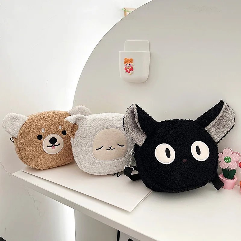 Cute Cartoon Messenger Anime Plush Cat Bear Crossbody Bag Kawaii Small Women Girls Shoulder Handbag Purse Lipstick Pouch Fashion Cute Cartoon Messenger Anime Plush Cat Bear Crossbody Bag Kawaii Small Women Girls Shoulder Handbag Purse Lipstick Pouch Fashion