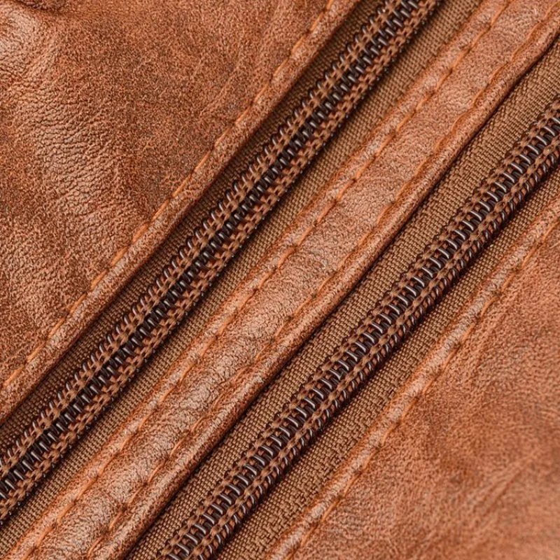 High Quality Retro Soft PU Leather Messenger Bag Trendy Motorcycle Bag Large Capacity Zipper Shoulder Bag for Women