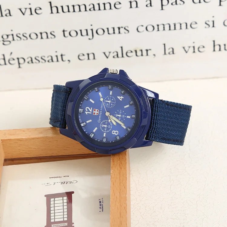 Luminous Men Sport Shock Resistant Wristwatches Military Watch Simple Nylon Band Male Army Wrist Watch Quartz  Relogio Masculino