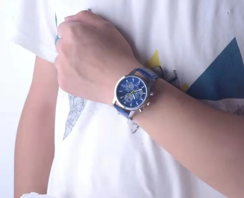 Fashionable casual men style and leisurely strap watch three eye six stitches leisure fashion activity watch, quartz watch Fashionable casual men style and leisurely strap watch three eye six stitches leisure fashion activity watch, quartz watch