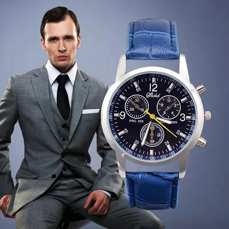 Fashionable casual men style and leisurely strap watch three eye six stitches leisure fashion activity watch, quartz watch Fashionable casual men style and leisurely strap watch three eye six stitches leisure fashion activity watch, quartz watch