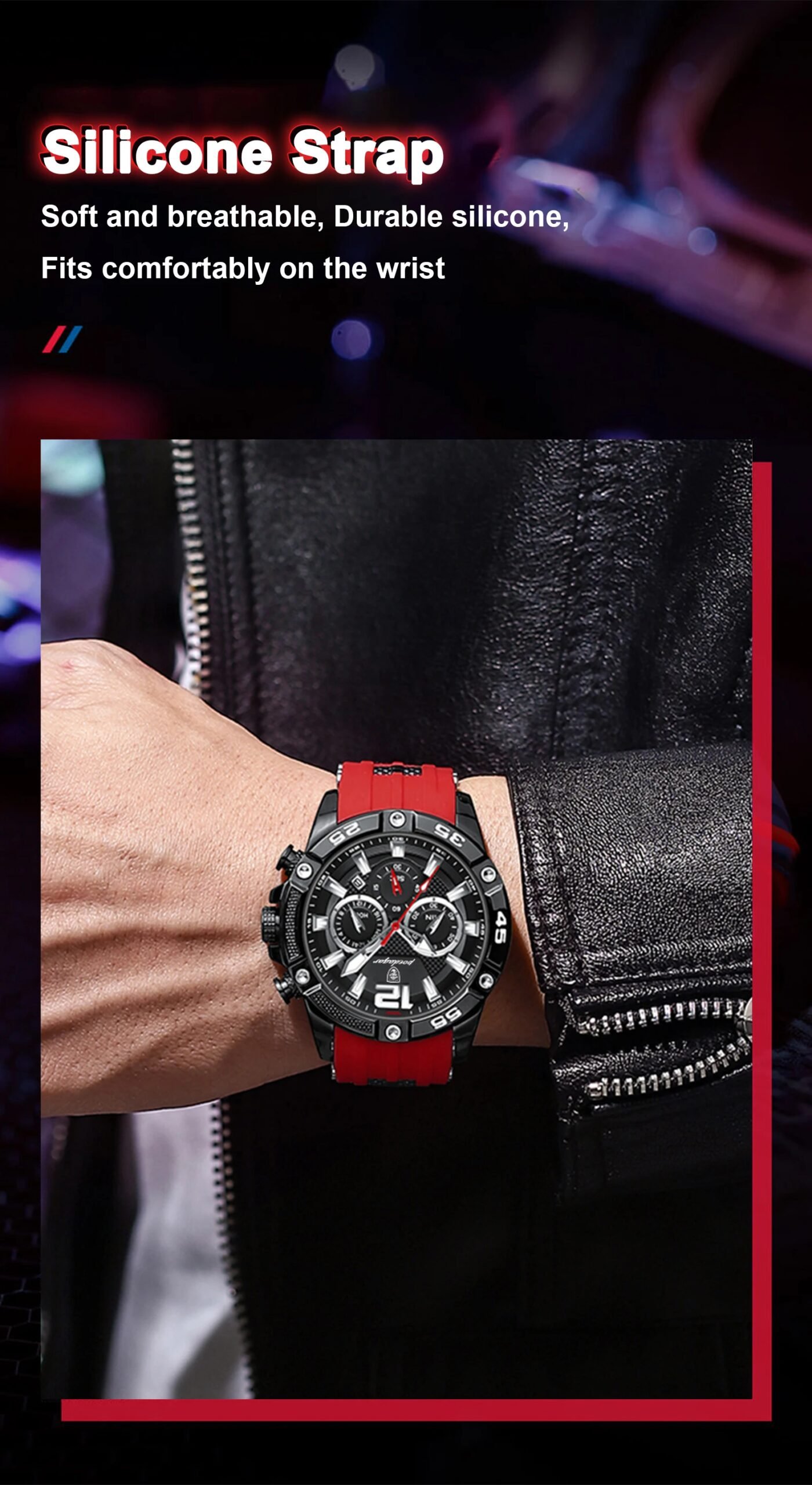 Casual Men Watch Luxury Waterproof Luminous Chronograph Date Man Wristwatch Military Quartz Men's Watches High Quality