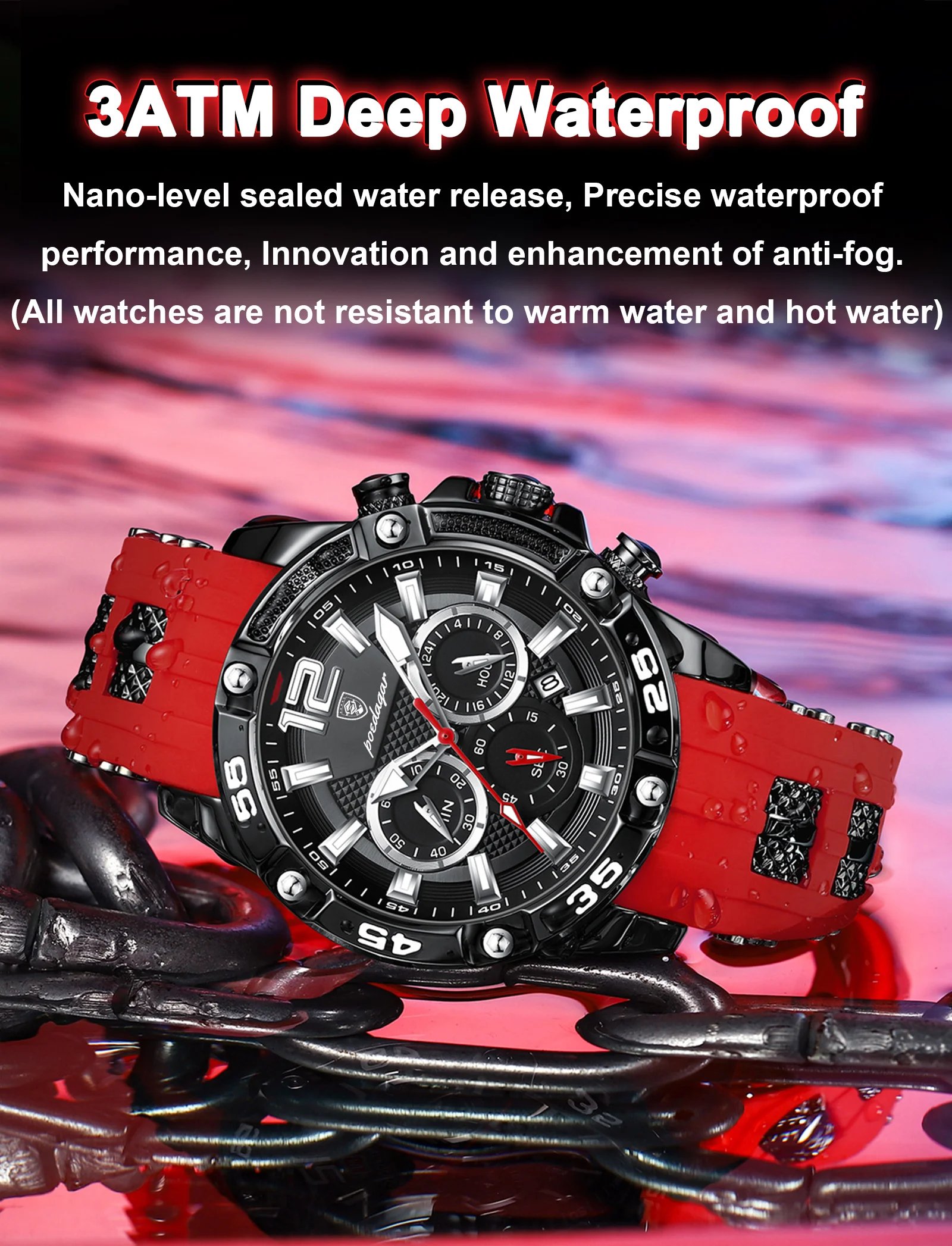Casual Men Watch Luxury Waterproof Luminous Chronograph Date Man Wristwatch Military Quartz Men's Watches High Quality
