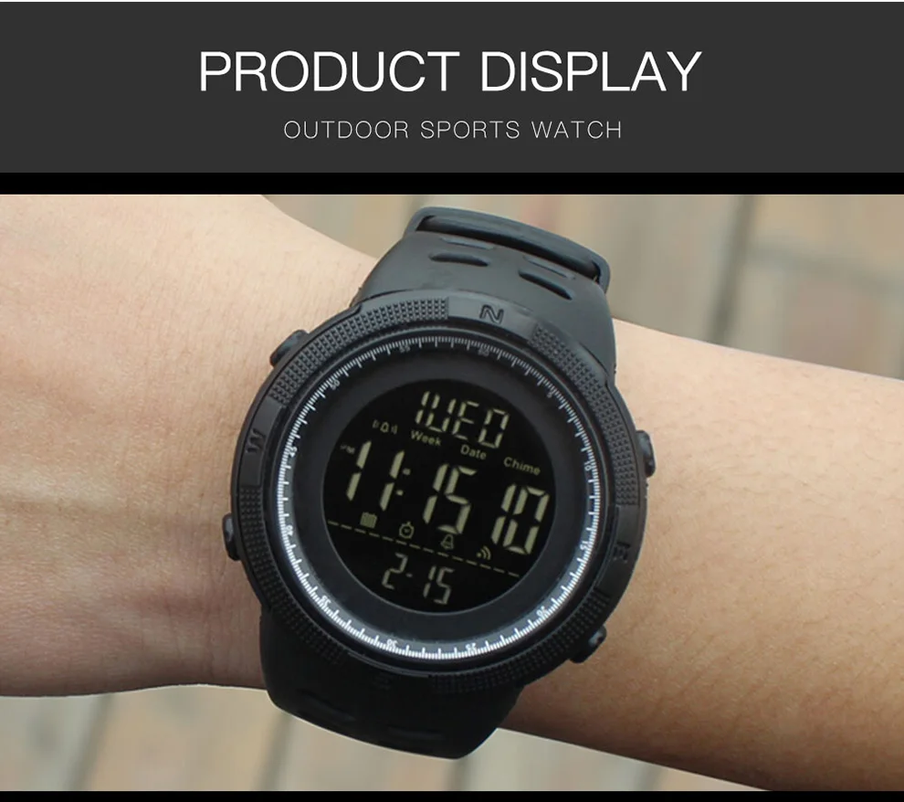 Fashion Outdoor Sport Watch Men Multifunction Watches Alarm Clock Chrono 5Bar Waterproof Digital Watch reloj hombre 1251 Fashion Outdoor Sport Watch Men Multifunction Watches Alarm Clock Chrono 5Bar Waterproof Digital Watch reloj hombre 1251