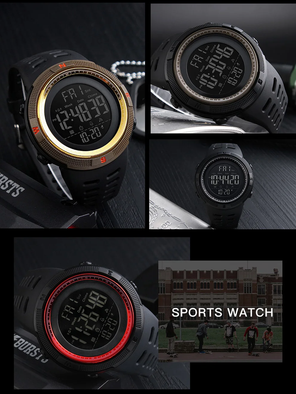 Fashion Outdoor Sport Watch Men Multifunction Watches Alarm Clock Chrono 5Bar Waterproof Digital Watch reloj hombre 1251 Fashion Outdoor Sport Watch Men Multifunction Watches Alarm Clock Chrono 5Bar Waterproof Digital Watch reloj hombre 1251