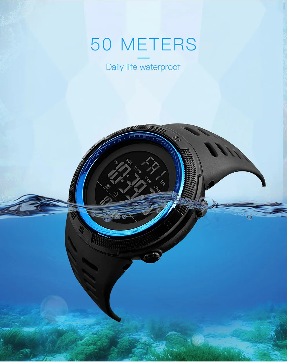 Fashion Outdoor Sport Watch Men Multifunction Watches Alarm Clock Chrono 5Bar Waterproof Digital Watch reloj hombre 1251 Fashion Outdoor Sport Watch Men Multifunction Watches Alarm Clock Chrono 5Bar Waterproof Digital Watch reloj hombre 1251