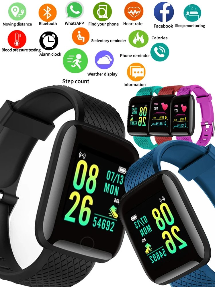 Bluetooth Smart Watch Men Women Blood Pressure Heart Rate Monitor Sport Smartwatch Tracker Reminder Sleep Monitoring