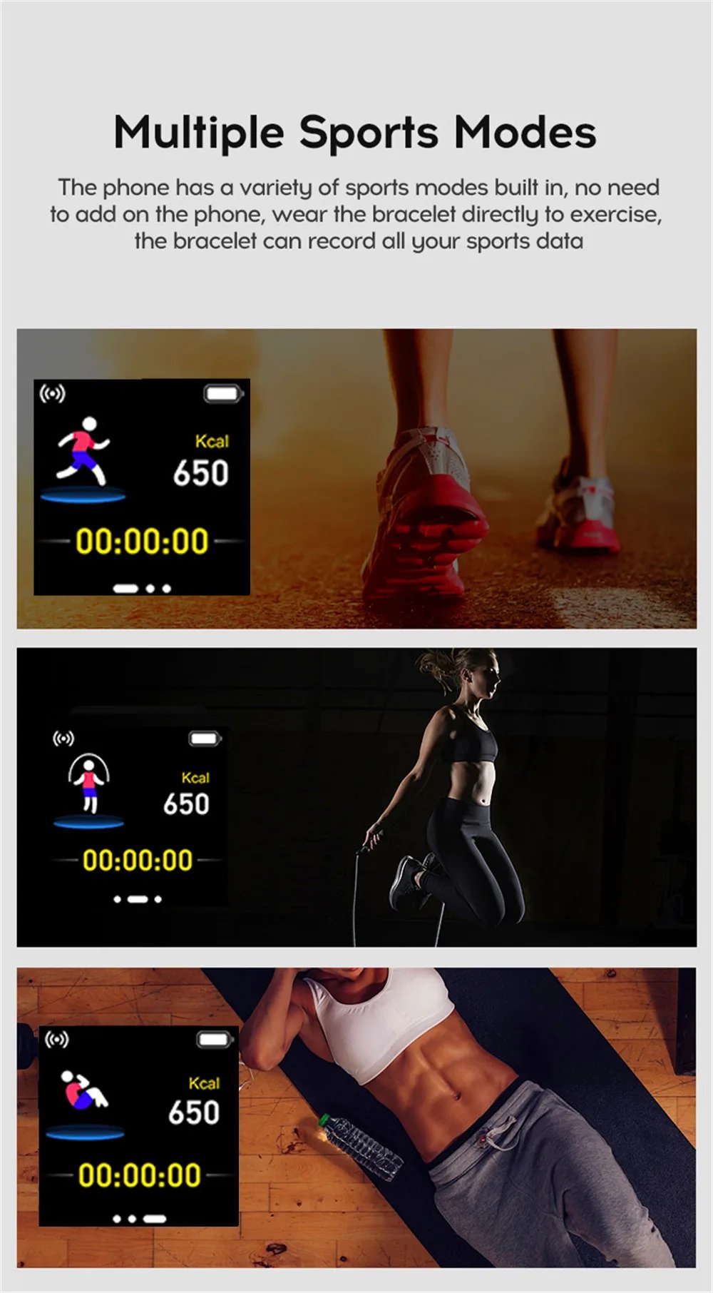 Bluetooth Smart Watch Men Women Blood Pressure Heart Rate Monitor Sport Smartwatch Tracker Reminder Sleep Monitoring