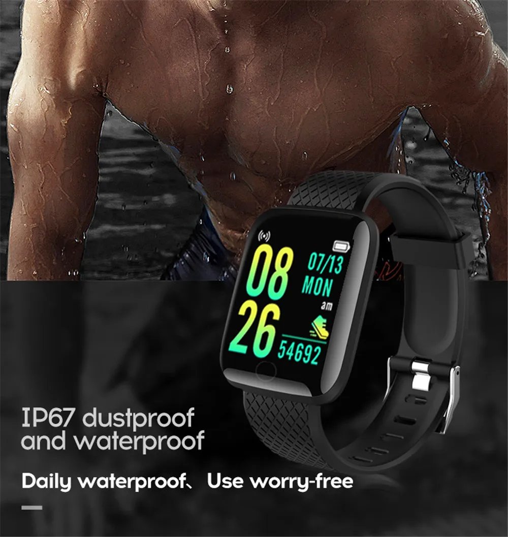 Bluetooth Smart Watch Men Women Blood Pressure Heart Rate Monitor Sport Smartwatch Tracker Reminder Sleep Monitoring