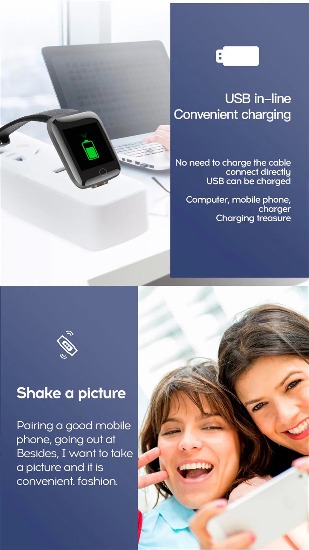 Bluetooth Smart Watch Men Women Blood Pressure Heart Rate Monitor Sport Smartwatch Tracker Reminder Sleep Monitoring