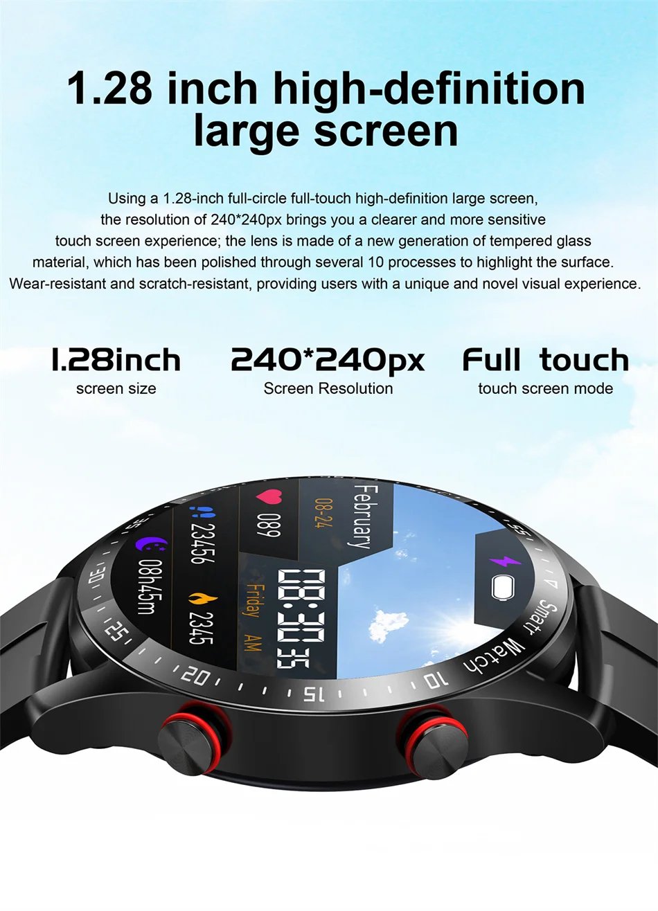 2023 New Bluetooth Call Smart Watch Men Waterproof Sport Fitness Tracker Weather Display Man Smartwatch For Xiaomi Huawei Phone