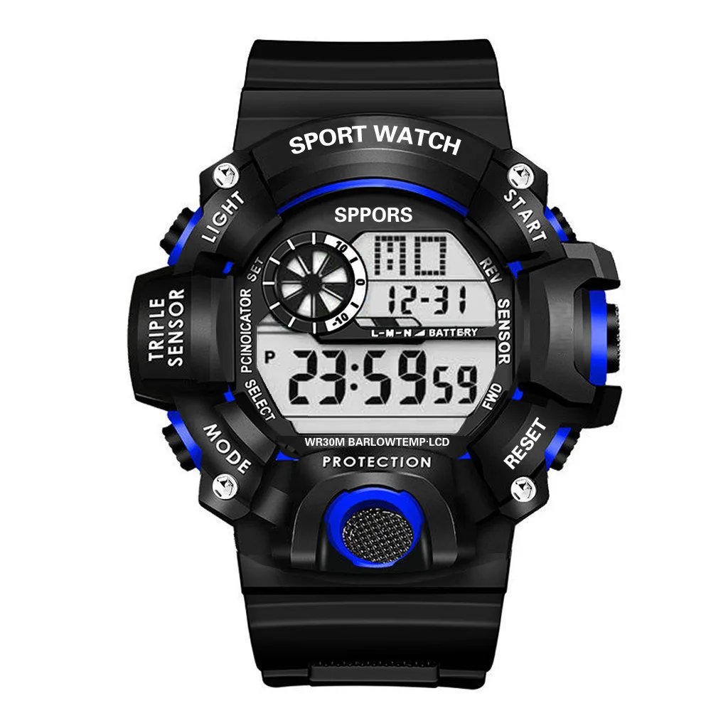 Men's LED Digital Watch Men Sport Watches Fitness Electronic Watch Multifunction Military Sports Watches Clock Kids Gifts