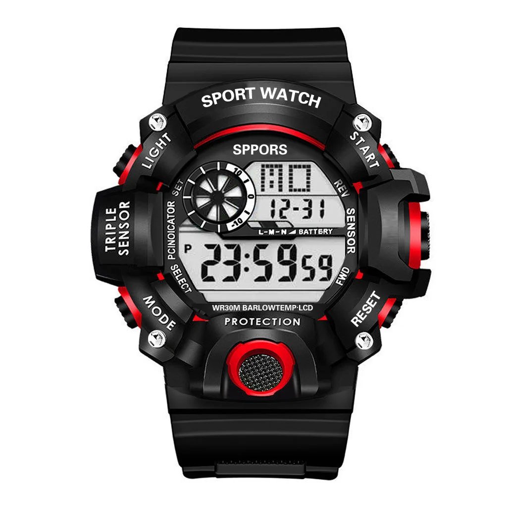 Men's LED Digital Watch Men Sport Watches Fitness Electronic Watch Multifunction Military Sports Watches Clock Kids Gifts