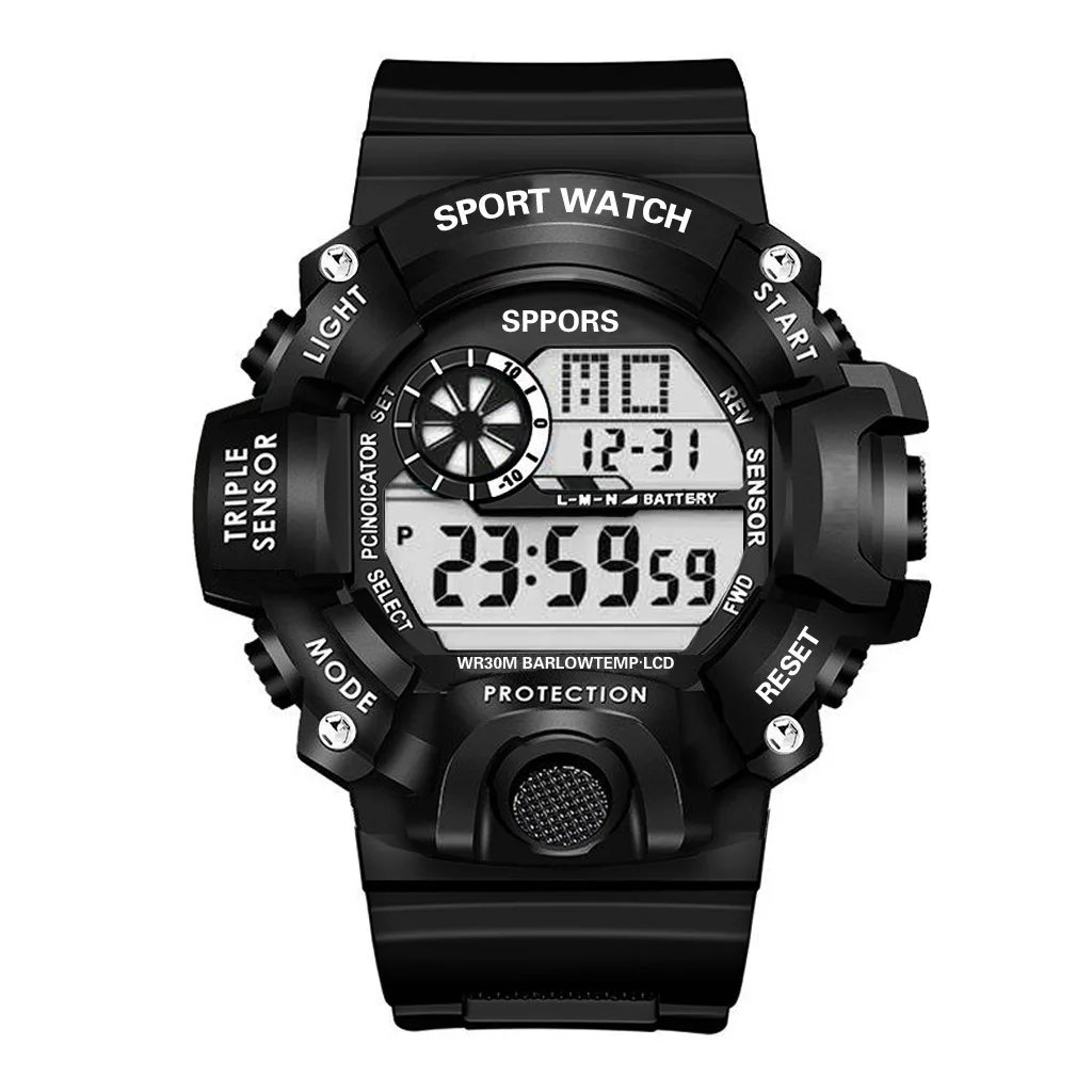 Men's LED Digital Watch Men Sport Watches Fitness Electronic Watch Multifunction Military Sports Watches Clock Kids Gifts