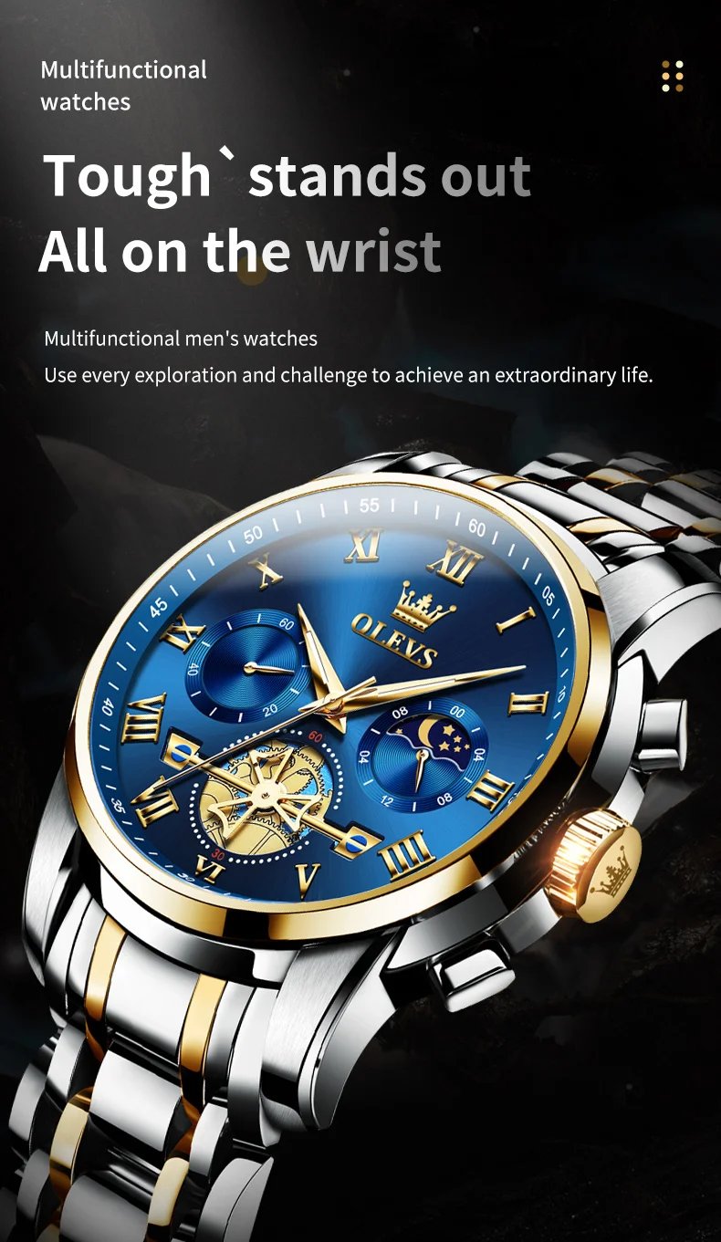 Top Brand Men's Watches Classic Roman Scale Dial Luxury Wrist Watch for Man Original Quartz Waterproof Luminous Male reloj