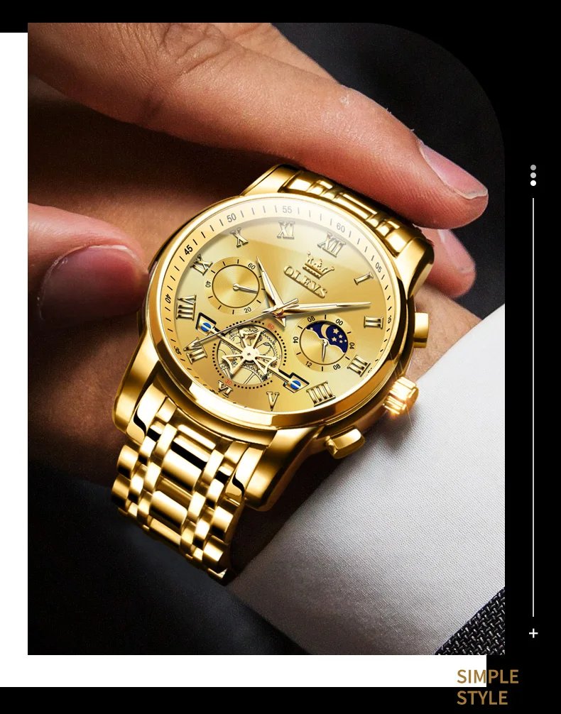 Top Brand Men's Watches Classic Roman Scale Dial Luxury Wrist Watch for Man Original Quartz Waterproof Luminous Male reloj