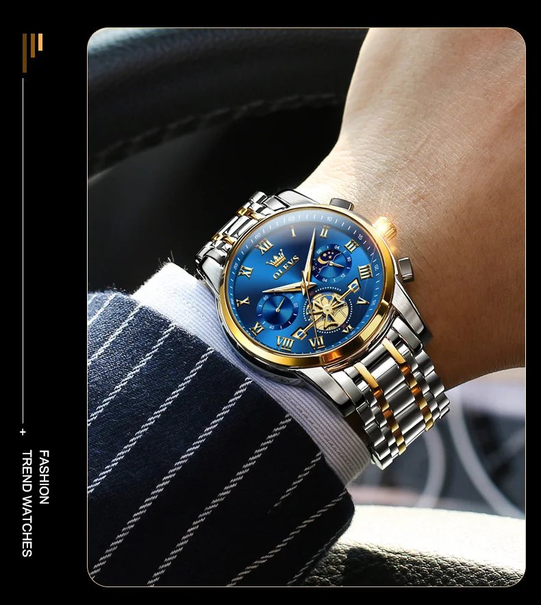 Top Brand Men's Watches Classic Roman Scale Dial Luxury Wrist Watch for Man Original Quartz Waterproof Luminous Male reloj