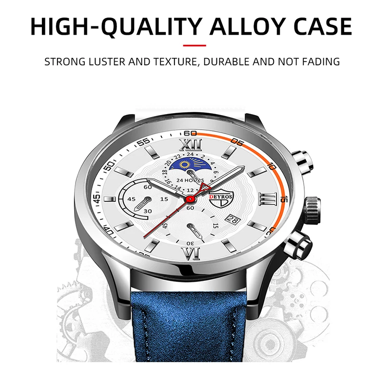 Men Sport Watch Luxury Stainless Steel Quartz Wristwatch Man Business Casual Leather Bracelet Male Luminous Clock Watches Men Sport Watch Luxury Stainless Steel Quartz Wristwatch Man Business Casual Leather Bracelet Male Luminous Clock Watches